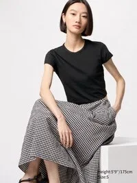 Camiseta corta AIRism Soft para mujer