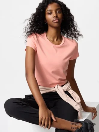 Camiseta corta AIRism Soft para mujer