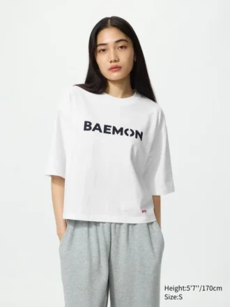Camiseta corta con estampado gráfico Babymonster UT para mujer