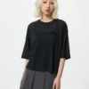 Camiseta corta con estampado gráfico Babymonster UT para mujer | Transparente