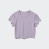 Camiseta corta Ultra Stretch AIRism para mujer