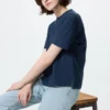 Camiseta de algodón AIRism para mujer