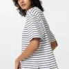 Camiseta de algodón AIRism para mujer | A rayas