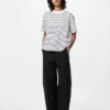 Camiseta de algodón AIRism para mujer | A rayas