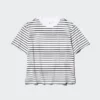 Camiseta de algodón AIRism para mujer | A rayas