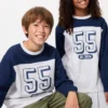 Camiseta de algodón AIRism para niños | Camisetas de manga larga | Estampado Camiseta de algodón AIRism para niños | Camisetas de manga larga | Estampado