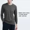 Camiseta de manga larga con jerséu de cuello vuelto Heattech Cotton para hombre (Extra cálida) (Edición 2022)