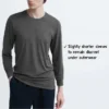 Camiseta de manga larga con jerséu de cuello vuelto Heattech Cotton para hombre (Extra cálida) (Edición 2022)