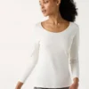 Camiseta de algodón HEATTECH para mujer | Extra cálida | Cuello redondo