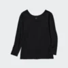 Camiseta de algodón HEATTECH para mujer | Extra cálida | Cuello redondo