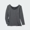 Camiseta de algodón HEATTECH para mujer | Extra cálida | Cuello redondo