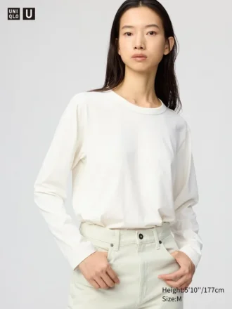Camiseta de algodón Supima para mujer | Camiseta de manga larga