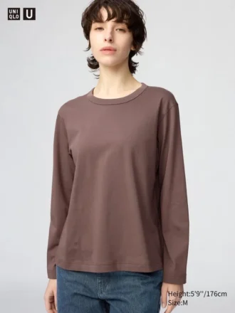 Camiseta de algodón Supima para mujer | Camiseta de manga larga