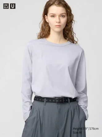 Camiseta de algodón Supima para mujer | Camiseta de manga larga