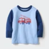 Camiseta de cuello redondo para bebé | Coche | Camisetas de manga larga Camiseta de cuello redondo para bebé | Coche | Camisetas de manga larga