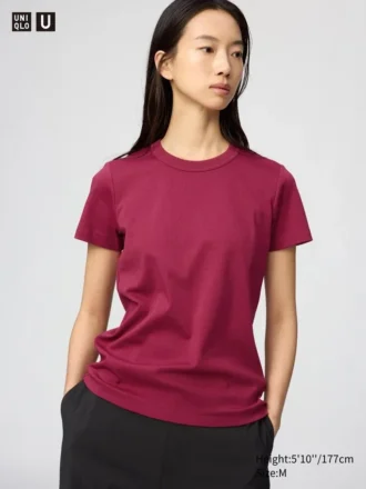 Camiseta de cuello redondo para mujer