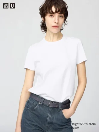 Camiseta de cuello redondo para mujer