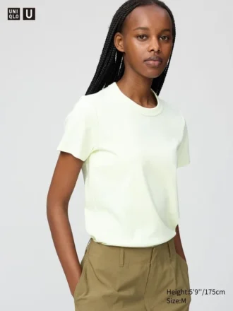 Camiseta de cuello redondo para mujer