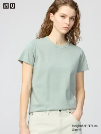 Camiseta de cuello redondo para mujer
