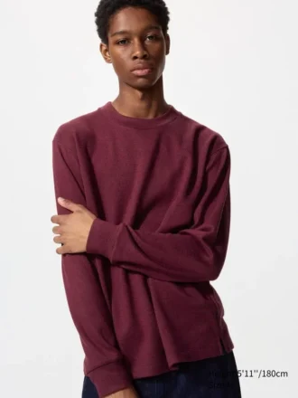 Camiseta de felpa de punto suave para hombre