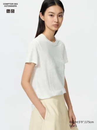 Camiseta de lino para mujer