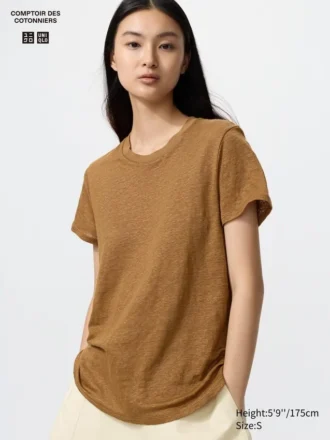 Camiseta de lino para mujer