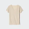 Camiseta de malla antiolor AIRism para hombre | Cuello en V