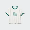 Camiseta de manga corta con estampado AIRism Cotton para mujer Camiseta de manga corta con estampado AIRism Cotton para mujer