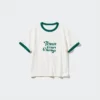 Camiseta de manga corta con estampado AIRism Cotton para mujer Camiseta de manga corta con estampado AIRism Cotton para mujer