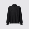 Camiseta de manga larga con cuello alto de jersey cepillado para hombre Camiseta de manga larga con cuello alto de jersey cepillado para hombre
