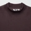 Camiseta de manga larga con cuello alto de jersey cepillado para hombre