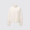 Camiseta de manga larga con jerséu de cuello vuelto para mujer Camiseta de manga larga con jerséu de cuello vuelto para mujer