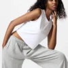 Camiseta de mujer AIRism con canalé suave | Sin mangas Camiseta de mujer AIRism con canalé suave | Sin mangas
