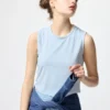 Camiseta de mujer AIRism con canalé suave | Sin mangas Camiseta de mujer AIRism con canalé suave | Sin mangas