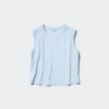 Camiseta de mujer AIRism con canalé suave | Sin mangas Camiseta de mujer AIRism con canalé suave | Sin mangas