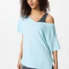 Camiseta de mujer AIRism de corte holgado con cuello en V | 2 Way