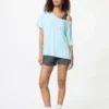 Camiseta de mujer AIRism de corte holgado con cuello en V | 2 Way
