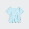 Camiseta de mujer AIRism de corte holgado con cuello en V | 2 Way