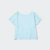 Camiseta de mujer AIRism de corte holgado con cuello en V | 2 Way