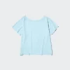 Camiseta de mujer AIRism de corte holgado con cuello en V | 2 Way