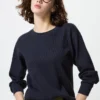 Camiseta de mujer con tejido de gofre | Camiseta de manga larga