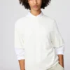 Camiseta de punto holgada para mujer