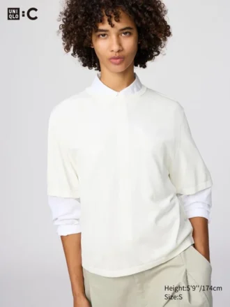 Camiseta de punto holgada para mujer