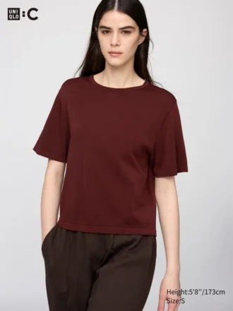 Camiseta de punto holgada para mujer