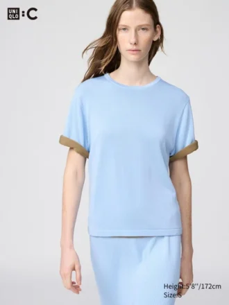 Camiseta de punto holgada para mujer