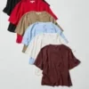 Camiseta de punto holgada para mujer