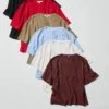 Camiseta de punto holgada para mujer