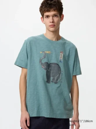 Camiseta gráfica unisex con animales Ukiyo-E UT