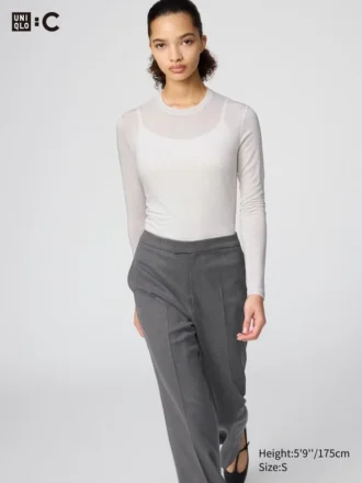 Camiseta HEATTECH de mezcla de cachemira para mujer | Extra cálida
