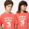 Camiseta infantil AIRism de algodón con estampado